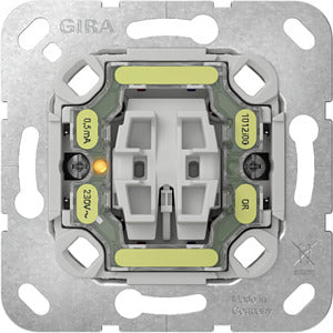 GIRA 311200 Einsatz Wipp-Kontrollschalter 10 AX 250 V~ mit orangem LED-Beleuchtungselement 230 V~ Ausschalter 2-polig