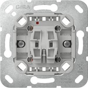 GIRA 315100 Einsatz Wipptaster 10 A 250 V~ Schließer 1-polig mit Befestigungskrallen