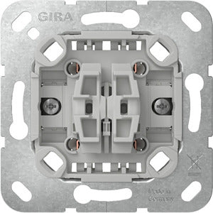 GIRA 315500 Einsatz Wipptaster 10 A 250 V~ Wechsler 2fach mit Befestigungskrallen