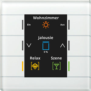MDT BE-GT20W.02 Lucilio - Glastaster II Smart mit Farbdisplay Weiß