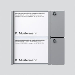 SIEDLE 200035735-00 Bus-Tasten-Modul BTM 650-02 SM Silber-Metallic