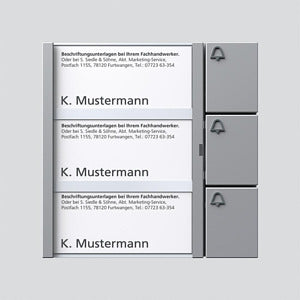SIEDLE 200035524-00 Tasten-Modul TM 612-3 SM Silber-Metallic