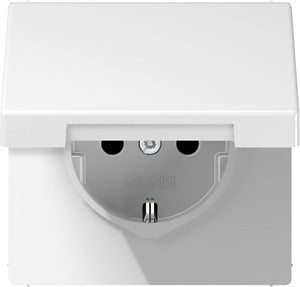 JUNG LS1520KLWW SCHUKO®-Steckdose 16 A 250 V ~ Klappdeckel Serie LS alpinweiß