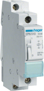 HAGER EPN510 Fernschalter / Stromstoßschalter mit 1 Schließer 230V AC 16A 1PLE