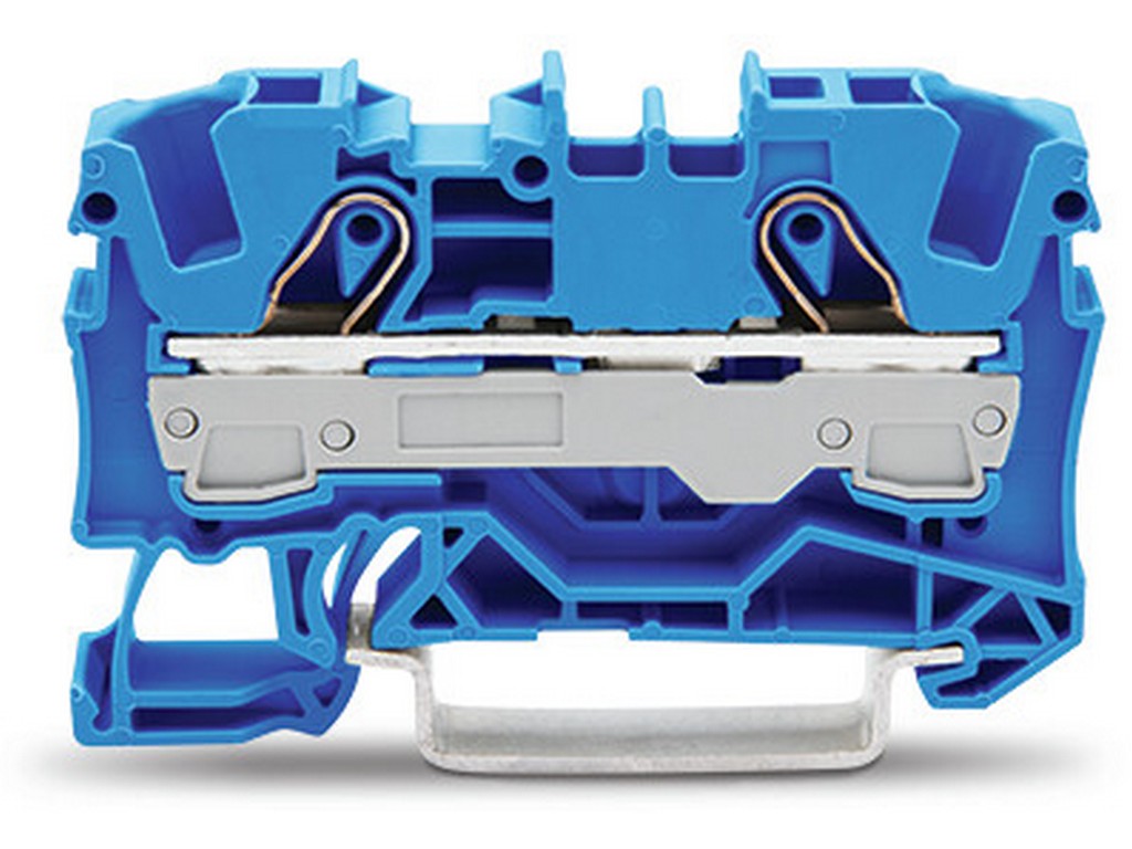 WAGO 2006-1204 2-Leiter-Durchgangsklemme 6 mm² Ex e II u. Ex i geeignet Push-in CAGE CLAMP® blau