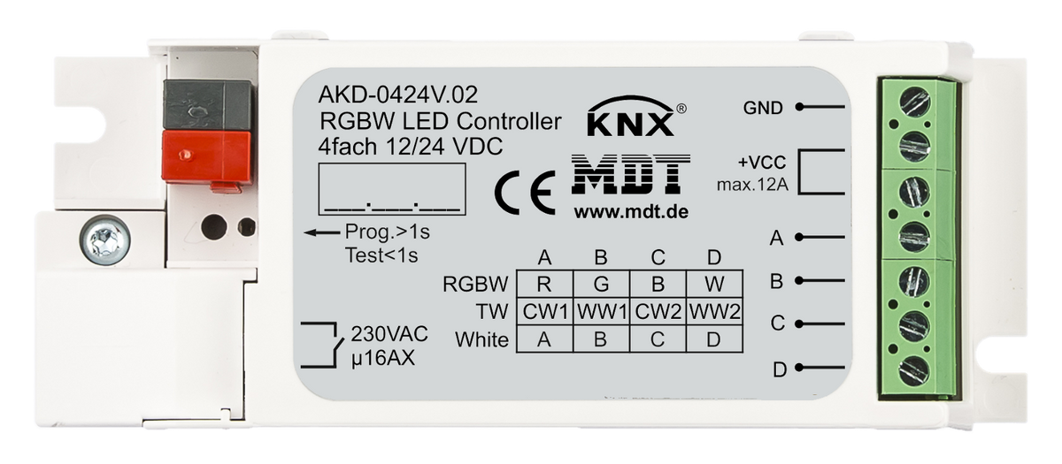 MDT LED Controller 4-Kanal 3/6A, RGBW