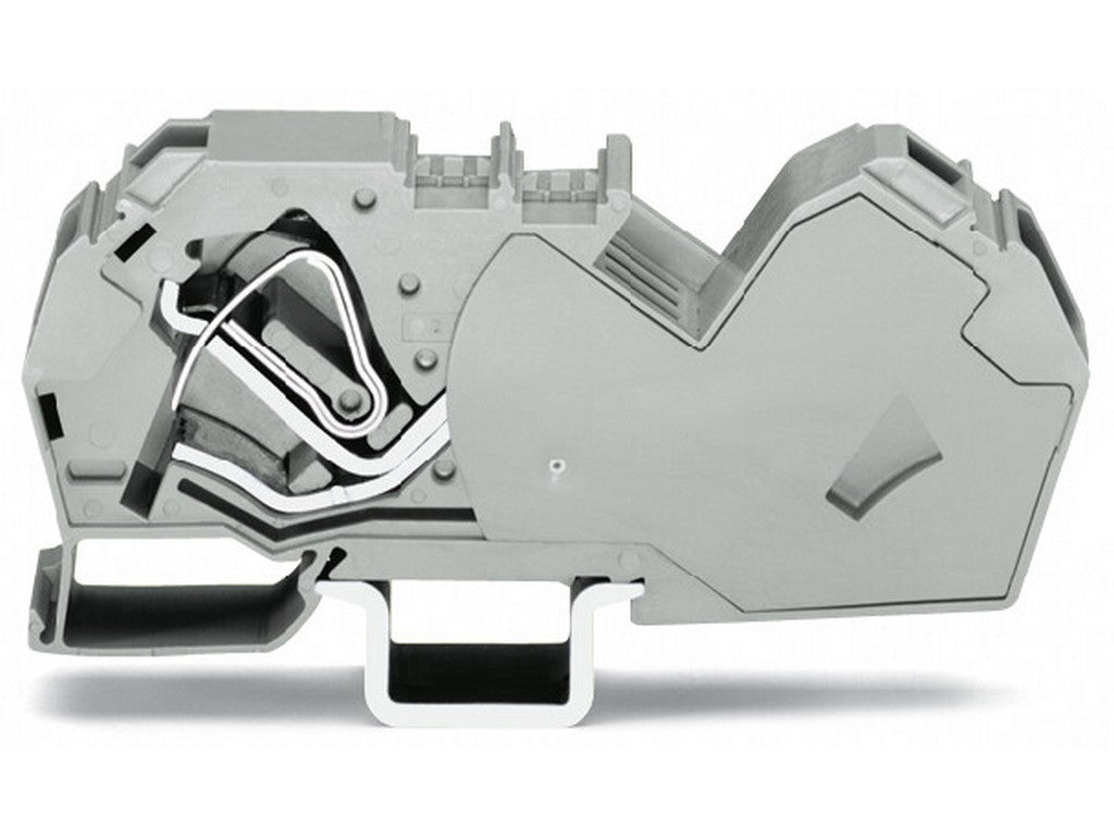 WAGO 785-601 2-Leiter-Durchgangsklemme 35 mm² mit integrierter Abschlussplatte CAGE CLAMP® grau