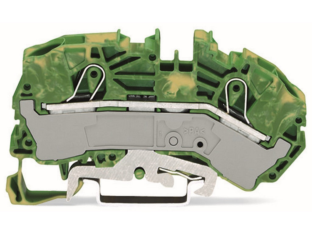 WAGO 2016-7607 2-Leiter-Schutzleiterklemme 16 mm² Push-in CAGE CLAMP® grün-gelb