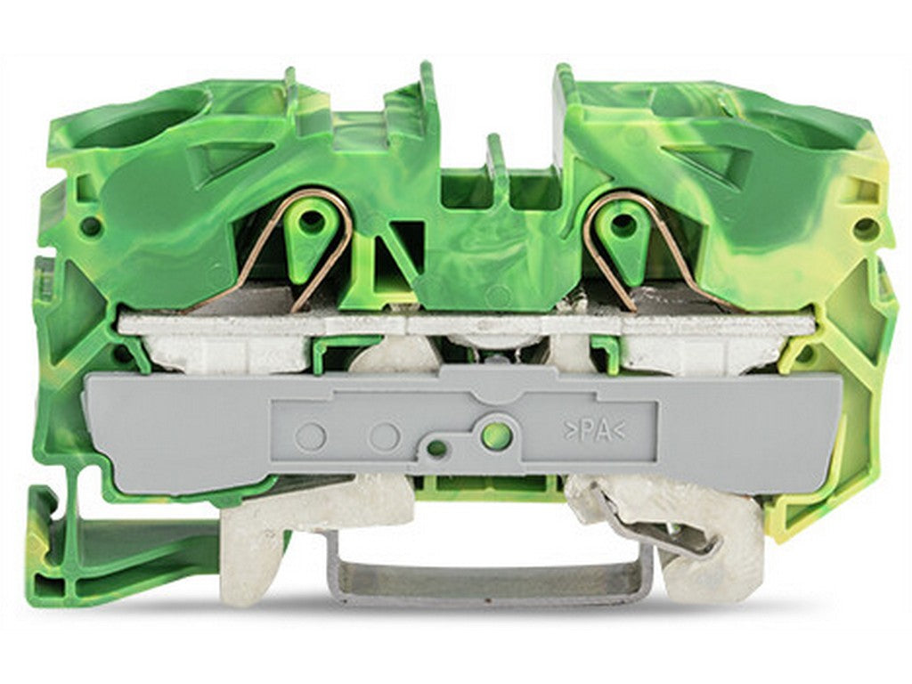 WAGO 2016-1207 2-Leiter-Schutzleiterklemme 16 mm² Ex e II geeignet Push-in CAGE CLAMP® grün-gelb