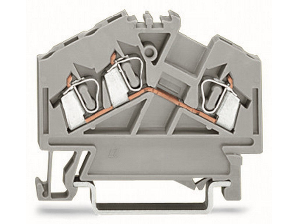 WAGO 280-641 3-Leiter-Durchgangsklemme 2,5 mm² CAGE CLAMP® grau