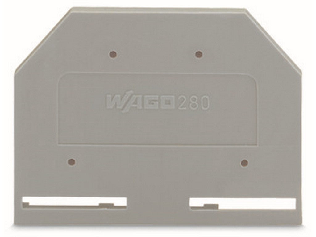 WAGO 280-301 Abschluss- und Zwischenplatte 2,5 mm dick grau