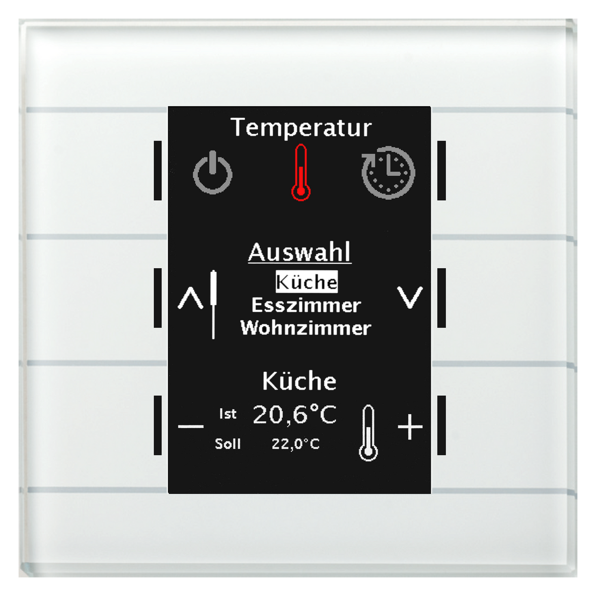 MDT Glas Bedienzentrale Smart mit Farbdisplay, Weiß