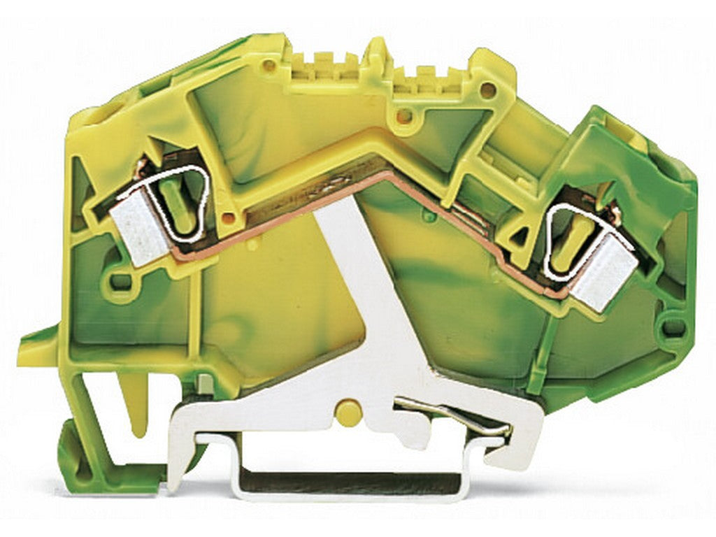 WAGO 781-607 2-Leiter-Schutzleiterklemme 4 mm² CAGE CLAMP® grün-gelb