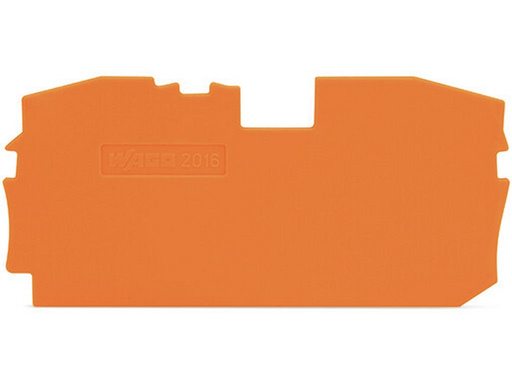 WAGO 2016-1292 Abschluss- und Zwischenplatte 1mm dick orange