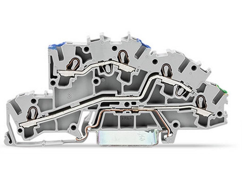 WAGO 2003-7646 Installationsetagenklemme mit Betätigungsöffnung 2,5 mm² Push-in CAGE CLAMP® grau