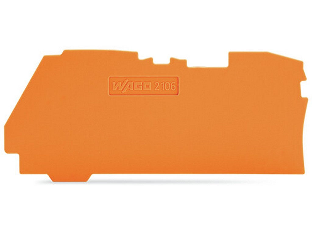 WAGO 2106-1292 Abschluss- und Zwischenplatte 1 mm dick orange