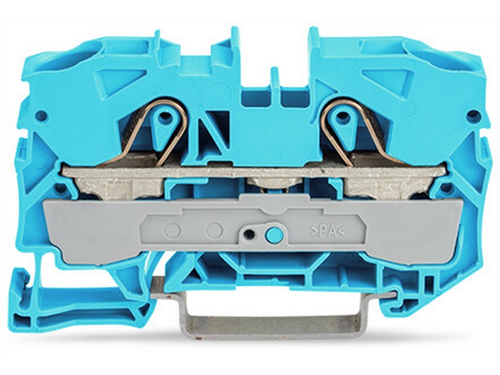 WAGO 2010-1204 2-Leiter-Durchgangsklemme 10 mm² Ex e II u. Ex i geeignet Push-in CAGE CLAMP® blau