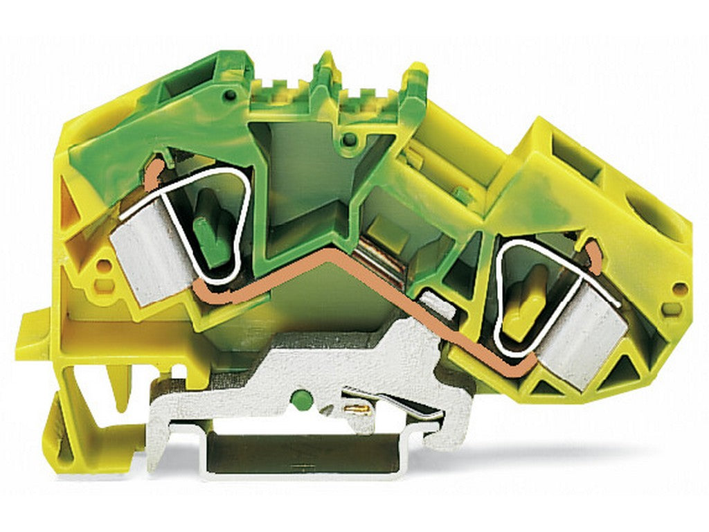 WAGO 783-607 2-Leiter-Schutzleiterklemme 16 mm² CAGE CLAMP® grün-gelb