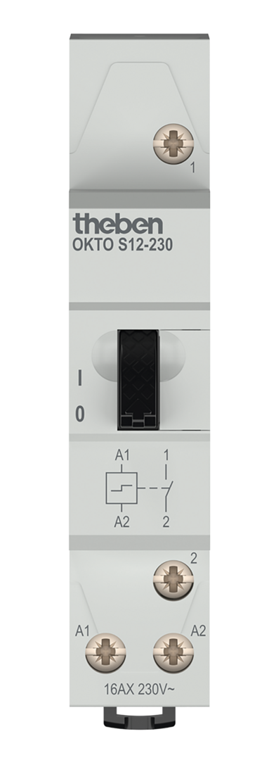 Theben, OKTO S22-230, Elektromechanischer Stromstoßschalter mit 2 Kanälen/Kontakten (Schließer). 