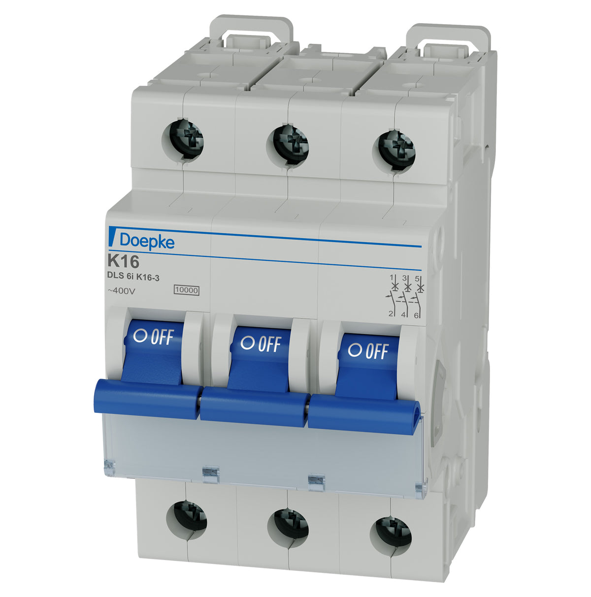 Doepke Doepke LS-Schalter 3p, K-Char, 400 V/16 A AC, 10 kA