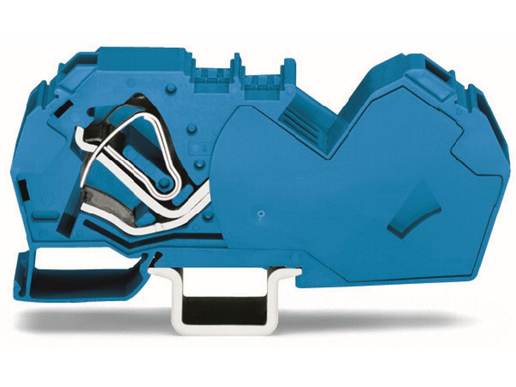 WAGO 785-604 2-Leiter-Durchgangsklemme 35 mm² mit Abschlussplatte Ex i geeignet CAGE CLAMP® blau