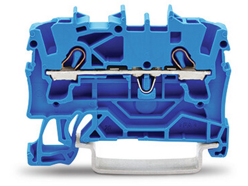 WAGO 2002-1204 2-Leiter-Durchgangsklemme 2,5 mm² Ex e II u. Ex i geeignet Push-in CAGE CLAMP® blau