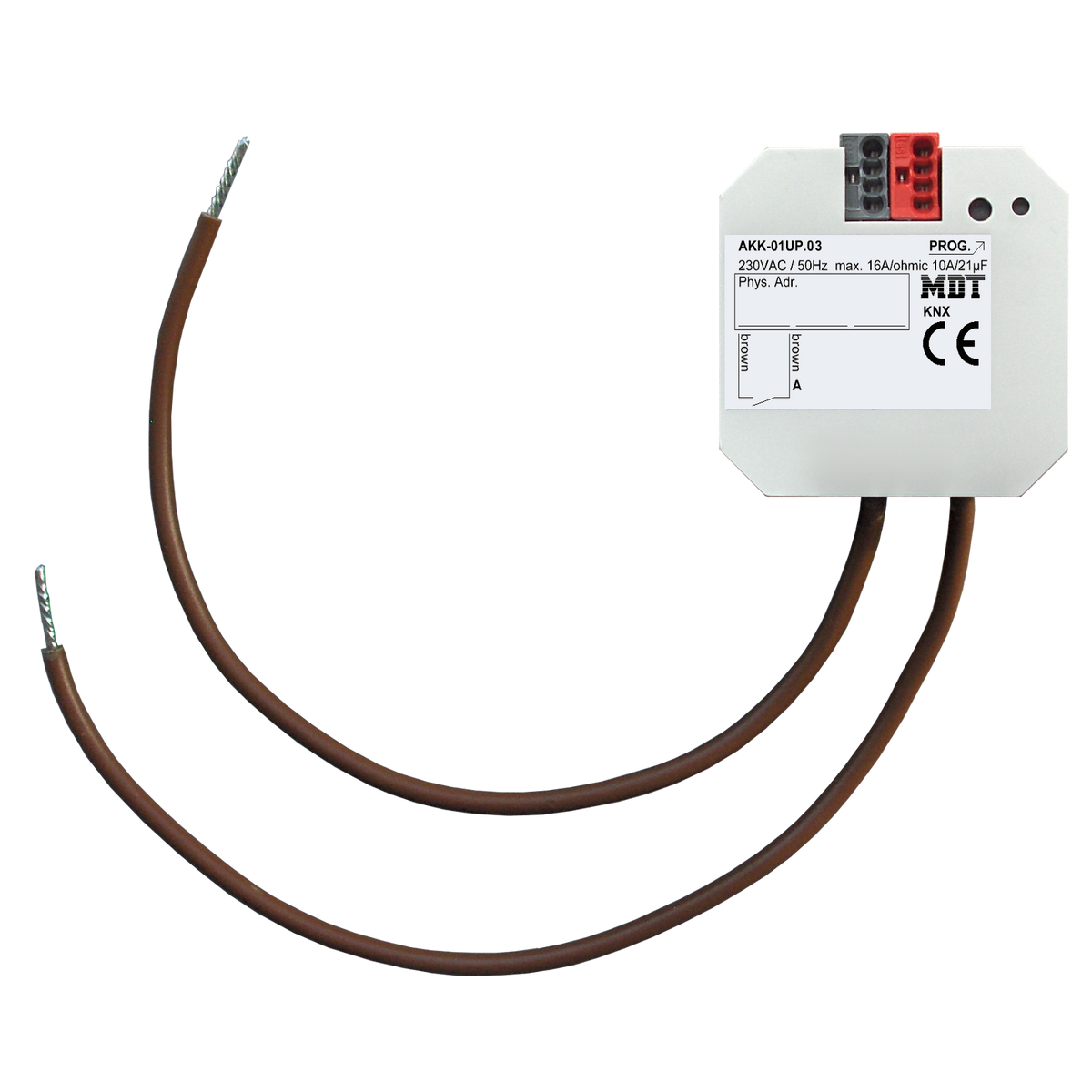 MDT Schaltaktor 1-fach, UP, 16A, 230VAC, Kompakt, 70µF, 10EVG