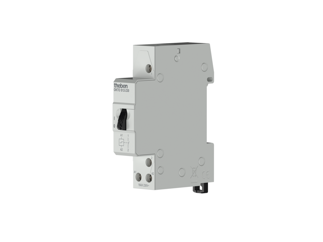 Theben, OKTO S22-230, Elektromechanischer Stromstoßschalter mit 2 Kanälen/Kontakten (Schließer). 